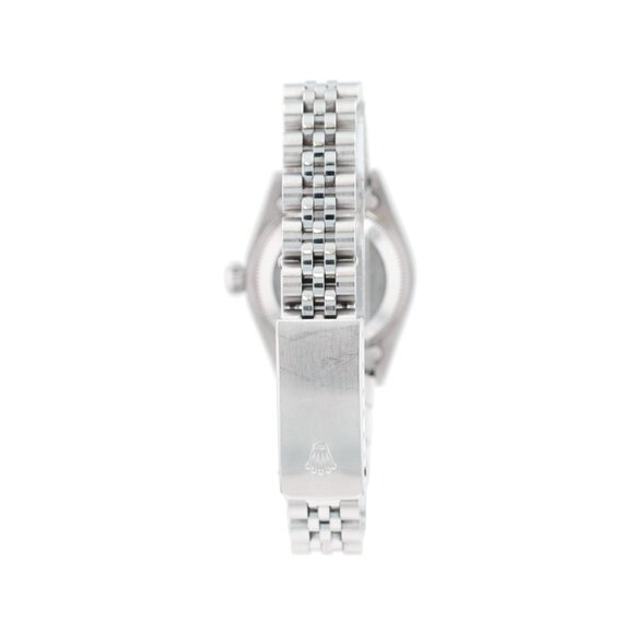 Rolex Ladies Datejust 26mm SS Silver Diamond NS Dial Fluted Jubilee Watch 69174 main image 8